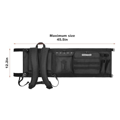 Fishing Bucket Backpack with Rod & Plier Holder and Pockets for Fishing, Hunting, Apple Picking for 5 Gallon Bucket (Black) - color: Black