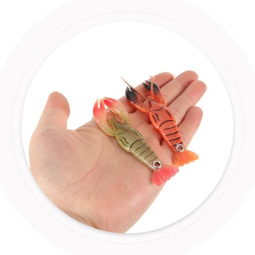 Veemoon 5pcs Reusable Soft Crawfish Fishing Lures Set, Artificial Baits for Freshwater and Saltwater Angling, Lifelike Soft Plastic Baits for Bass, Trout, and Crayfish Fishing