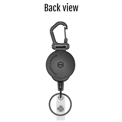 MNGARISTA Retractable Keychain, Heavy Duty Carabiner Badge Holder, Tactical ID Badge Reel with 31.5” Steel Retractable Cord, 8.0 oz - style: 1-Pack