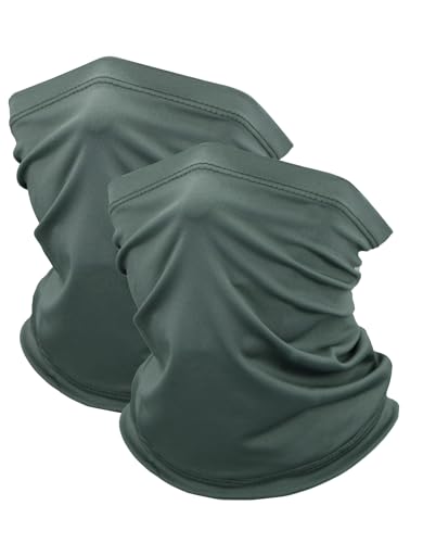 JHYWELL Cooling Neck Gaiter Face Mask, UV Protection Masks Gator, Windproof Bandana for Skiing, Fishing, Hiking, Cycling - color: Dark Grey