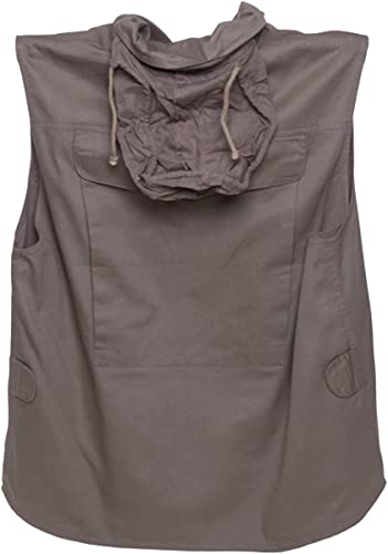 Humvee Ranger Travel Vest for Men, Women, Unisex with Hideaway Hood - Vest for Camping, Photography, Hiking, Outdoor - 100% Cotton, Khaki, XX Large
