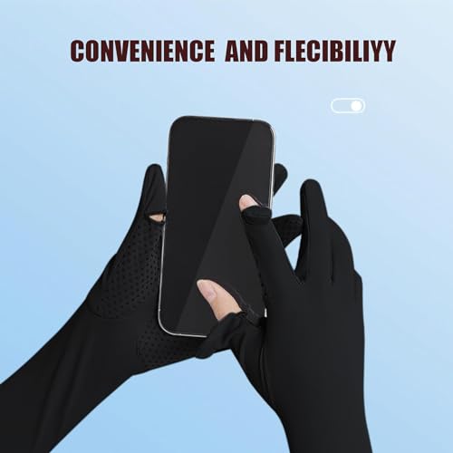 Summer-UV-Sun-Protection Gloves Outdoor Long Arm Driving-Gloves for Women - color: Black