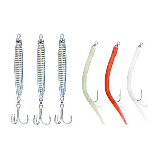 Saltwater Fishing Lures Fishing Jigs Fishing Spoons for Striped bass, Pompano, Spanish Mackerel ，Bluefish - color: Silver (3pcs), size: 2.13 oz / 60 g