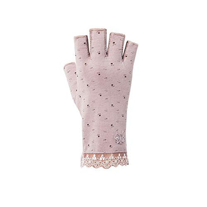 Gongxue 4 Pairs Women Sunscreen Fingerless Gloves UV Protection Driving Riding Fishing Cotton Mittens - color: Mix 2