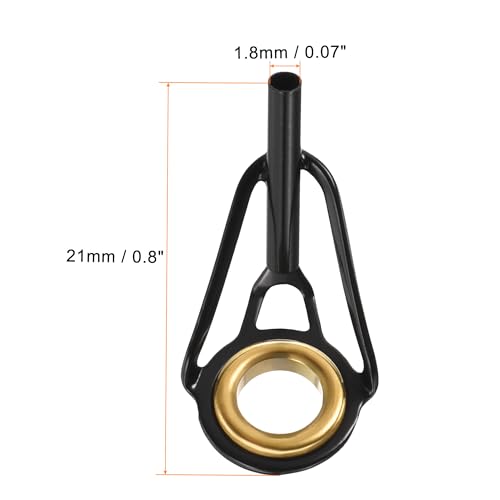PATIKIL Fishing Rod Tips Repair Kit Stainless Steel Ring Guide for Saltwater Freshwater Fishing - size: 1.8mm