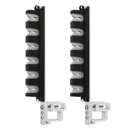 Truck Bed Fishing Rod Holder - 6 Rod Capacity with EVA Foam, Aluminum C-Clamp Mount, No Drill Installation, Fits Truck Bed & Boats