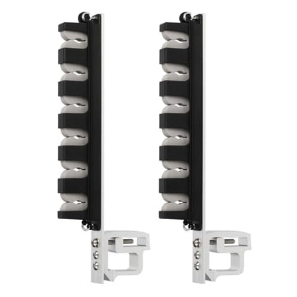 Truck Bed Fishing Rod Holder - 6 Rod Capacity with EVA Foam, Aluminum C-Clamp Mount, No Drill Installation, Fits Truck Bed & Boats