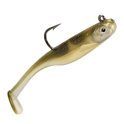 Strike King Homing Minnow Fishing Lure, Pre-Rigged Soft Plastic Swimbait, 3-Pack - color: Chrome Ayu, size: 3"