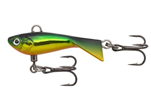 Eurotackle Z-Darter V2 Ice Fishing & Panfish Rattle Jigging Minnow Lure - color: Fire Tiger