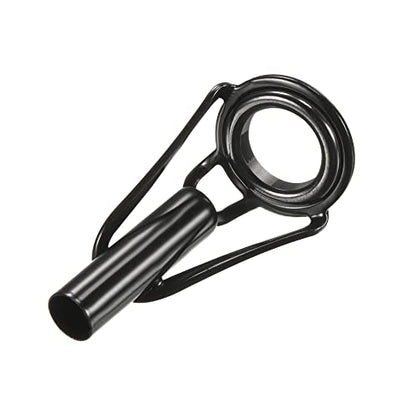 PATIKIL Tube Dia Fishing Rod Tips Repair Kit, Stainless Steel Black Guide Ring for Fishing - size: 4.0mm