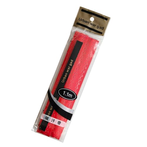 Grip Tape Tennis Racket Antislip Absorb Sweat Band Outdoor Fishing Rod Winding Strap Sport Badminton Squash Tape PU Absorbent Tennis Racket Badminton Grip - color: Red