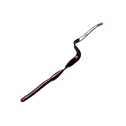 YUM Ribbontail Worm Curly-Tail Swim-Bait Bass Fishing Lure - color: Red Shad