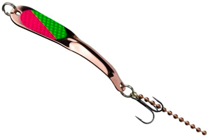 IRON DECOY Steely Fishing Lure Spoon, Casting, Trolling, Jigging, Ice, Lake, River, Stream, Freshwater, Trout, Bass, Walleye, Salmon, Crappie, Pike - color: CHGHP, size: 1/2 OZ