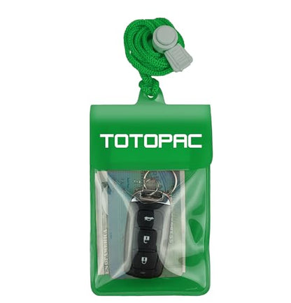 Waterproof Car Key FOB Pouch Submersible Dry Bag Holder for ID Credit Cards Cash Keys Case Swim Surf Floating Wallet - color: Green