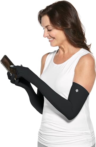 Coolibar Long Full Finger UV Sun Gloves - UPF 50+ Sun Protection - Culebra - color: Black, size: Small