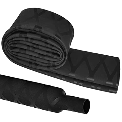 30 mm 35mm 40mm X-Tube Heat Shrink Sleeve Wrap Tubing for Fishing Rod Grips with Non Slip Waterproof and Insulation Lengths Durable Repair 39Inch(1M) - color: 30MM Black