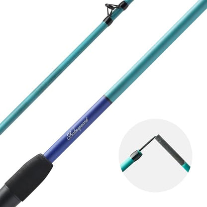 Shakespeare Catch More Fish Spincast Reel and Fishing Rod Combo with Kit - color: Lake/Pond - Green, style: 2024 Model