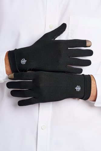 Coolibar Full Finger UV Sun Gloves - UPF 50+ Sun Protection - Gannett - color: Black, size: X-Small