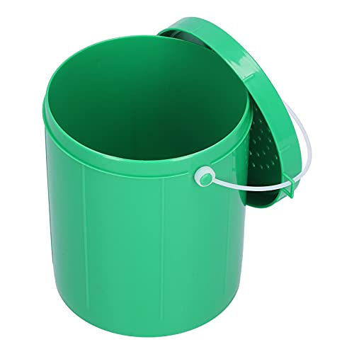 Keenso Fishing Bucket, Plastic Live Bait Container with Secure Locking Lid, Portable Storage for Earthworms and Tackle Gear