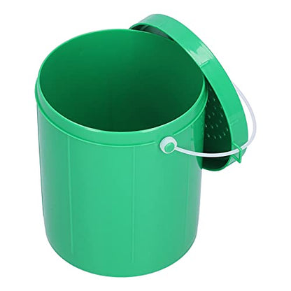 Keenso Fishing Bucket, Plastic Live Bait Container with Secure Locking Lid, Portable Storage for Earthworms and Tackle Gear