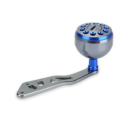 Fishing Reel Handle, Durable Metal Power Handle Replacement with Assembly Parts Baitcasting Reel Knob Grip for Anglers Freshwater Saltwater Fishing