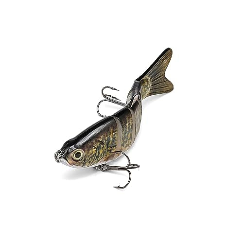 Large Multi Jointed Fishing Lures Bait,Big Giant Fishing Bass Lures,Crankbaits Swimbaits with Treble Hook - color: A2-7.87",4oz