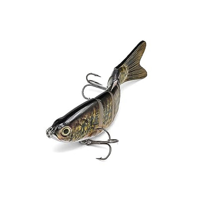 Large Multi Jointed Fishing Lures Bait,Big Giant Fishing Bass Lures,Crankbaits Swimbaits with Treble Hook - color: A2-7.87",4oz