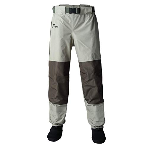 8 Fans Mens Womens Waist Waders,3-Ply Durable Breathable Waterproof Stockingfoot Insulated Wading Pants for Fishing Kayaking - size: Medium