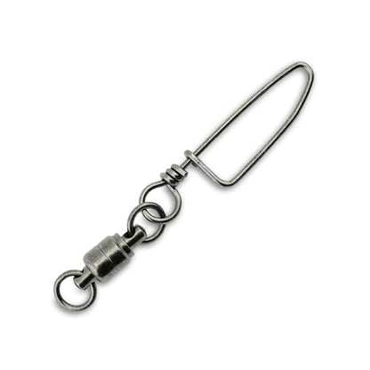 AFW Solid Brass Ball Bearing Snap Swivels with Welded Rings - Black Finish, Up to 450 lb Test Capacity, Patented Bullet Shaped Head for Reduced Water Resistance, Fluid Rotation - size: #6