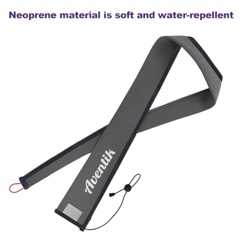 Aventik Neoprene Fishing Rods Sleeve Puncture Resistant, Labeled Protective Sock for Spinning Casting Rods Snag Resistant Floating Cover Fits 6-9ft Spinning Casting Trolling Rods - color: Grey, size: 60inch, style: Casting