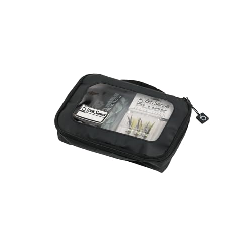 6th Sense – Bait View Fishing Tackle Bag, Clear View Soft Plastic Storage - color: Black, size: Small
