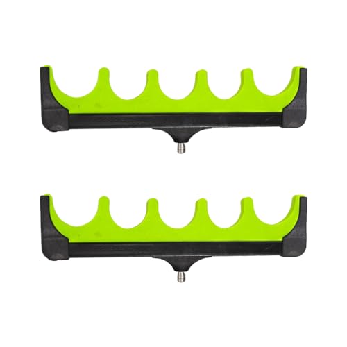 DONGKER Wall Mounted Fishing Rod Rack,1 Pair Horizontal Fishing Pole Holders for Garage Room Cabin Wall Boat Holds Up to 5 Rod