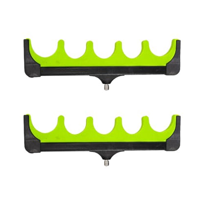 DONGKER Wall Mounted Fishing Rod Rack,1 Pair Horizontal Fishing Pole Holders for Garage Room Cabin Wall Boat Holds Up to 5 Rod