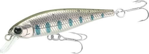 LUCKY CRAFT Pointer 48S, Sinking, Freshwater Lake Bass Fishing Lure, Jerkbait, Silent, Fishing Gear, Fishing Accessories, Fishing Tackle, Rainbow Trout, Brown, Brook, Tiger Perch - color: 195 Yamame Silver