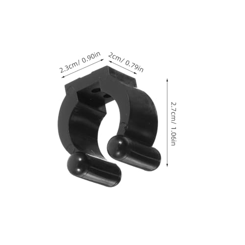 10Pcs Fishing Rod Holder Clips with Screws Wall Mount Fishing Rod Rack Clip for Storage Pool Cue Holder Clamps for Cue Storage Space Saving Display for Home or Retail