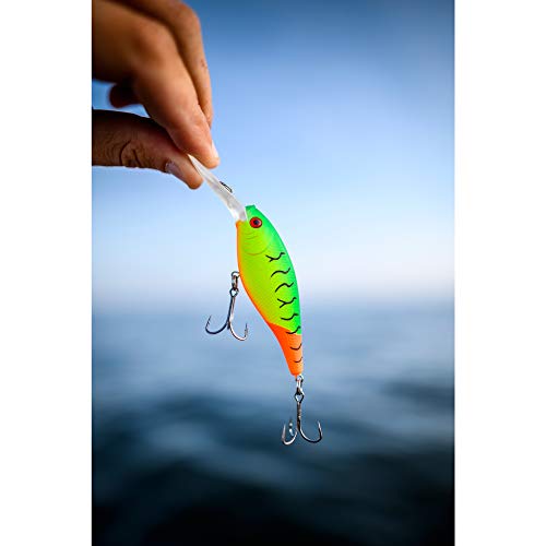 Berkley Flicker Shad Fishing Lure, Black Gold Sunset, 3/16 oz, 2in | 5cm Crankbaits, Size, Profile and Dive Depth Imitates Real Shad, Equipped with Fusion19 Hook - color: Black Gold Sunset, size: 2in - 3/16 oz