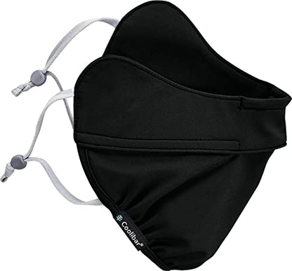 Coolibar UV Face Mask with Adjustable Features - UPF 50+ Sun Protection - Zenith in Black