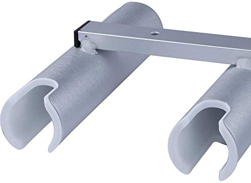 Aluminium Wall-Mounted Fishing Rod Holder for Boat, Garage & Marine - Holds Rods & Poles - color: Silver 4 Tubes