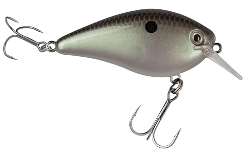 Strike King KVD 1.5 Hard Knock Fishing Lure, 3/8 oz, 3D Lifelike Eyes - color: Green Gizzard Shad, size: 3/8oz