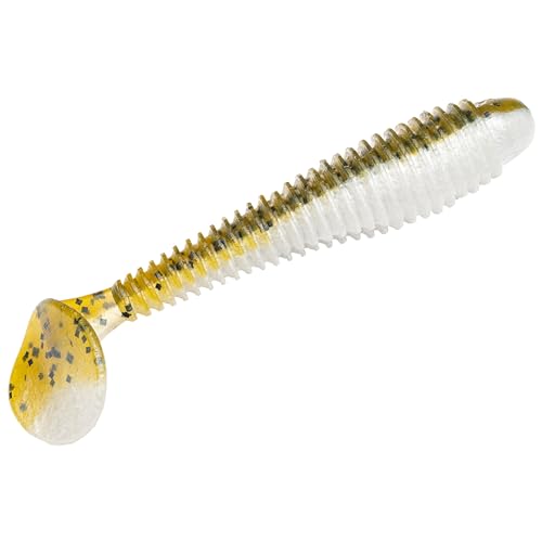 Strike King Rage Swimmer Fishing Lure, Soft Plastic Paddletail Minnow, Sleek Nose Cone, Softly Ribbed Body, Thin Tail