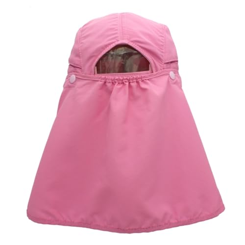 Connectyle Men's Sun Hat with Detachable Neck Flap Adjustable Outdoor UPF 50+ Baseball Sun Cap for Fishing Hiking Golfing - color: Pink