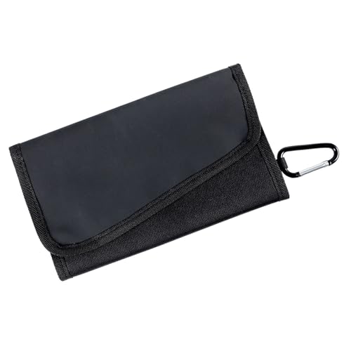 Small Fishing Tackle Binder Bag with Clear Lure Bag & D Carabiner Soft Baits Binder Storage Bag