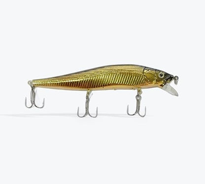 Luck E Strike STX Jerkbait, 4.5 Inch Suspending Hydrodynamic Fishing Lure, Made in The USA - color: Deadly Black