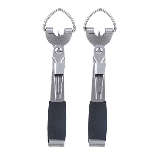 2 Pcs 4 in 1 Fly Line Clippers Fishing Knot Tying Tool Fly Fishing Quick Knot Tool Fast Nail Knotter Lines Clipper Hook Eye Cleaner with Retractor