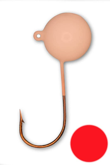 Big Nasty Tackle™ Super Glow Pout Pounder Jigs (1 oz.) (1 Pack) - color: Red