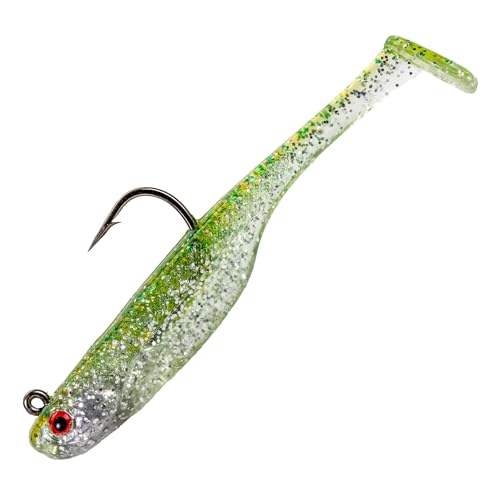 Strike King Homing Minnow Fishing Lure, Pre-Rigged Soft Plastic Swimbait, 3-Pack - color: Baby Bass, size: 3"