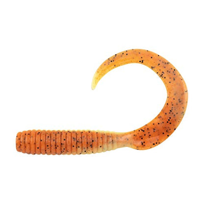 Berkley Gulp! Grub Saltwater Fishing Soft Bait - color: Orange Tiger, size: 5"