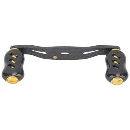 Haofy Fishing Reel Handle, Bait Casting Reel Rocker Arm Carbon Fiber 95mm Universal Interface for Replacement - color: Gold
