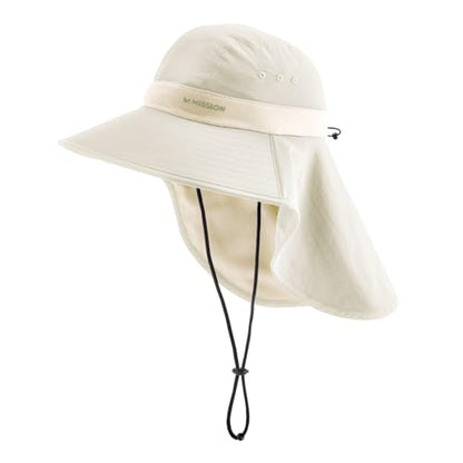 Cooling Sun Defender Sun Hat, UPF 50 UV Protection for Men Women, Wide Brim Outdoor Hat for Hiking, Fishing, Beach, Gardening - color: Oatmeal