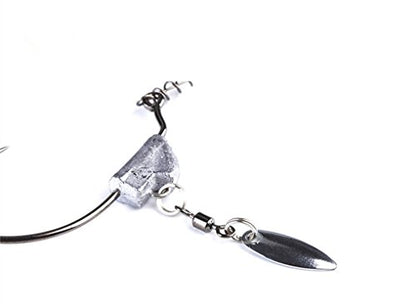 Toasis Fishing Underspins Weighted Swimbait Hooks with Twist Lock Assorted Sizes Pack of 5 - size: 4/0-1/4_Oz